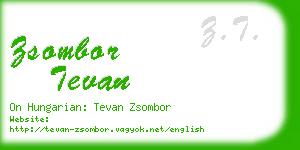 zsombor tevan business card